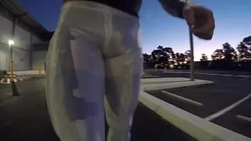 Play Sissy carpark slut looking for cock in heels