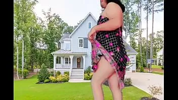 Play In front of the house of my neighbor public hot nude dancer ladyboy cosplayer