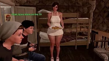 Jouer Animation trio futa sur un homme où une milf transsexuelle lubrique et un femboy baisent un mec dans la bouche et le cul
