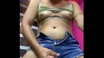 Oynat Ts angelique - kot şort sigara ve cumming
